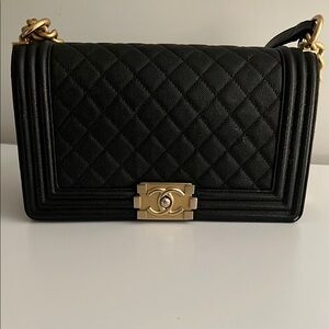Chanel Black Quilted Leather Bag
